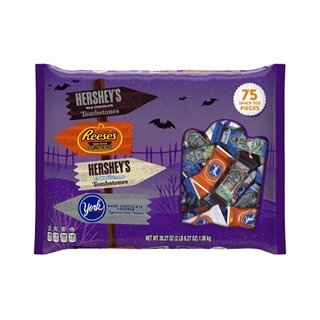 .HERSHEY'S Halloween Snack Size Assortment (38.27-Ounce Bag 75 Pieces, Pack of 6)