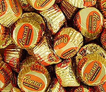 REESE'S Peanut Butter Cups, Chocolate Candy, Miniatures, 25 Pound Bulk Candy