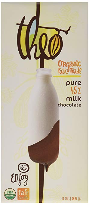 Theo Organic Fair Trade Chocolate Bar Milk 45%