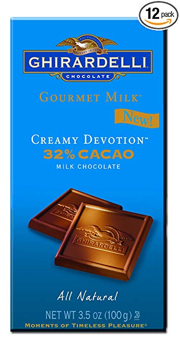 Ghirardelli Gourmet Milk 32% Creamy Devotion Bar, 3.5-Ounce (Pack of 12)