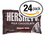 Hershey's Milk Chocolate Snack Size Bars, 10.35-Ounce Bag (Pack of 24)