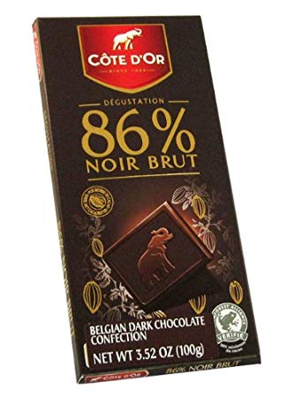 Cote d'Or Chocolate Bar 86% Extra Dark (Pack of 20)