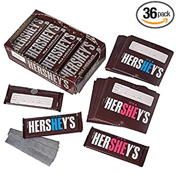 Hershey's It’s A He/She Milk Chocolate Standard Bar Label Kit, 1.55 Ounce (Pack of 36)