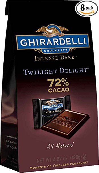 Ghirardelli Dark Chocolate Twilight Delight 72% Cacao Bar, 4.87 Oz - (8ct Case)