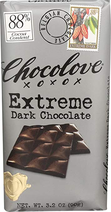 Chocolove Extreme Dark Chocolate 88%, 3.2 Oz