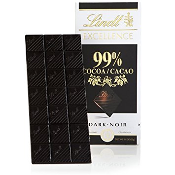 Lindt Excellence Bar, 99% Cocoa Dark Noir Chocolate, Gluten Free, 1.8 Ounce (Pack of 12)