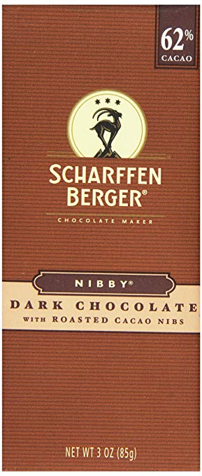 Scharffen Berger Nibby Dark Chocolate with Roasted Cacao Nibs, 3 Ounce