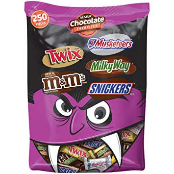 Mars Chocolate Favorites Halloween Candy Bars Variety Mix 96.2-Ounce 250-Piece Bag