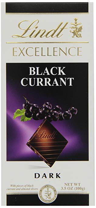 Lindt Chocolate Excellence Black Currant Chocolate Bar, 3.5-Ounce (Pack of 12)