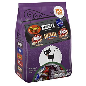 HERSHEY'S Halloween Snack Size Assortment (46.95-Ounce Bag, 155 Pieces)