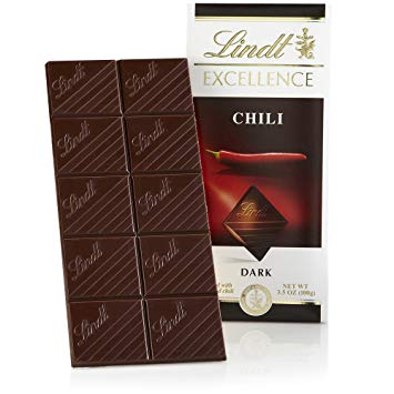 Lindt Excellence Bar, Chili Dark Chocolate, 3.5 Ounce (Pack of 12)