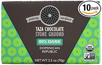 Taza Chocolate | Origin Bar | Dominican Republic | 80% Dark Stone Ground | Certified Organic | Non-GMO...